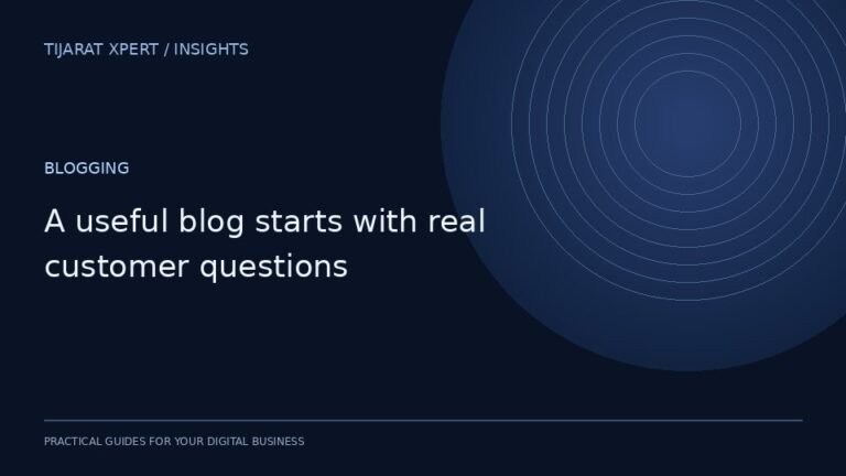 A useful blog starts with real customer questions