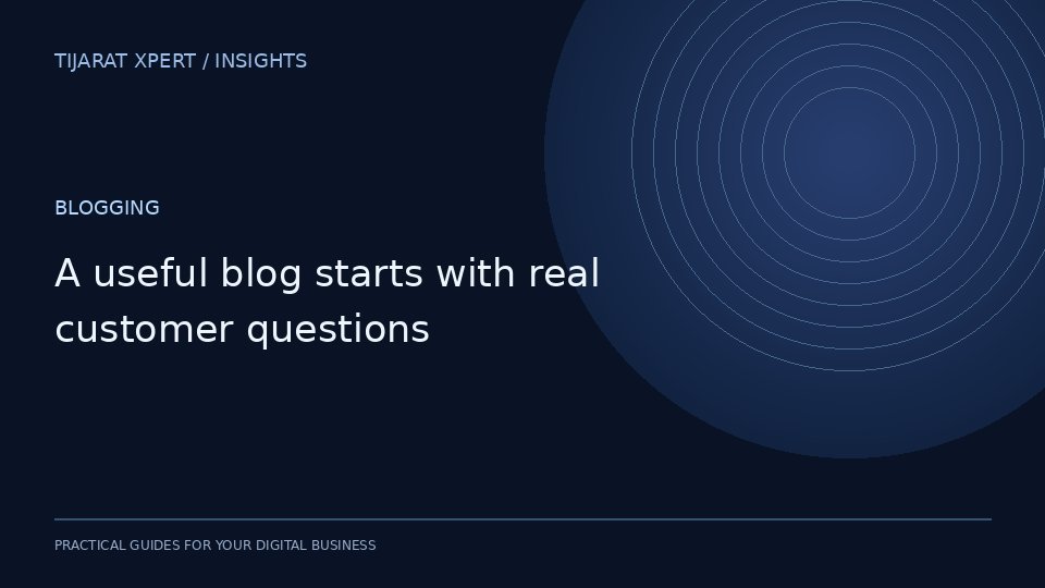 A useful blog starts with real customer questions