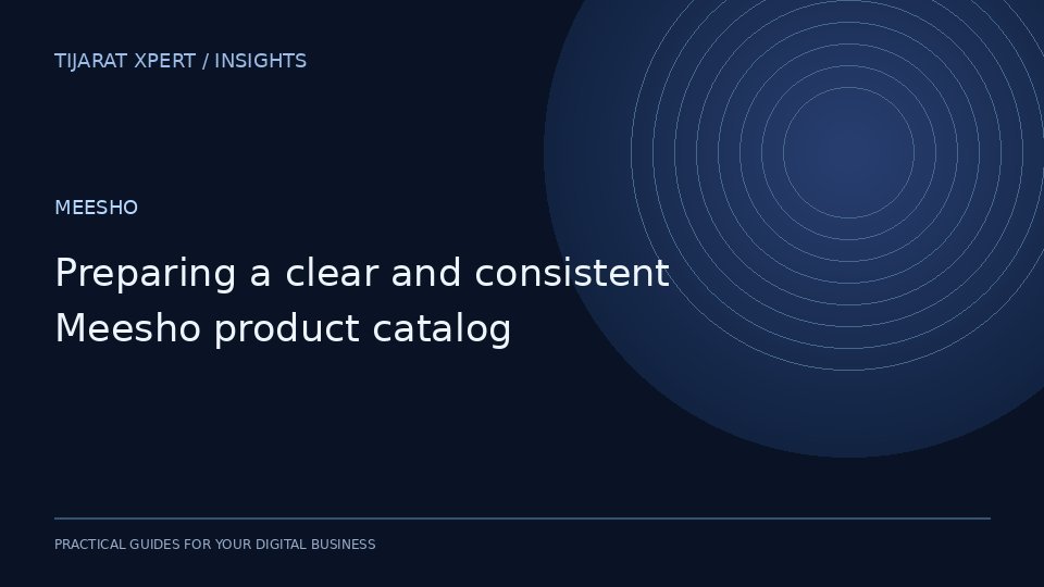 Preparing a clear and consistent Meesho product catalog