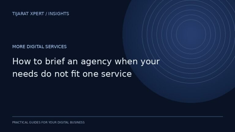 How to brief an agency when your needs do not fit one service
